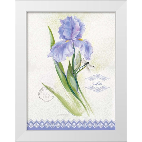 Flower Study on Lace VII White Modern Wood Framed Art Print by Della-Piana, Elissa