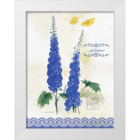 Flower Study on Lace VIII White Modern Wood Framed Art Print by Della-Piana, Elissa