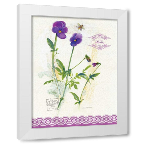 Flower Study on Lace XIV White Modern Wood Framed Art Print by Della-Piana, Elissa