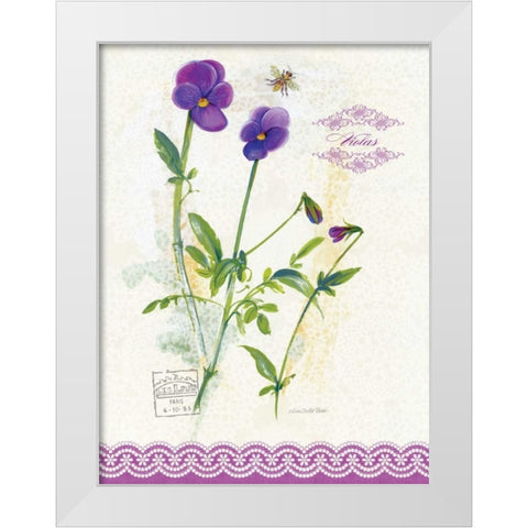 Flower Study on Lace XIV White Modern Wood Framed Art Print by Della-Piana, Elissa