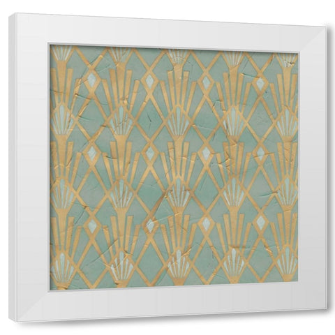 Non-Embellished Gilded Deco Motif I White Modern Wood Framed Art Print by Vess, June Erica