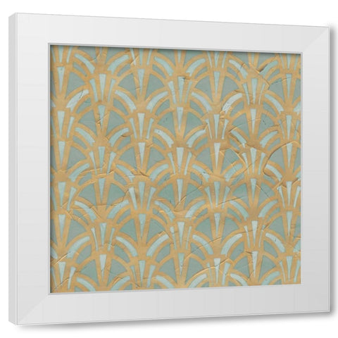 Non-Embellished Gilded Deco Motif II White Modern Wood Framed Art Print by Vess, June Erica