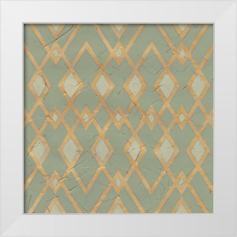 Non-Embellished Gilded Deco Motif III White Modern Wood Framed Art Print by Vess, June Erica