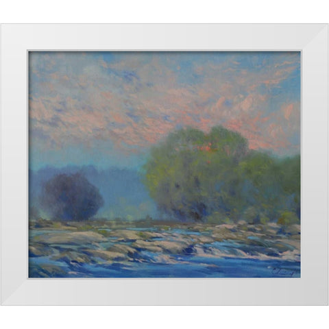 James River from Belle Isle I White Modern Wood Framed Art Print by Larivey, Chuck