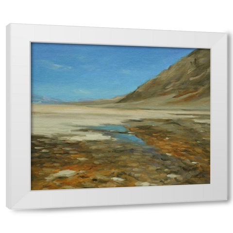 Badwater Basin, Death Valley White Modern Wood Framed Art Print by Larivey, Chuck