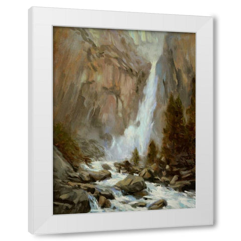 Yosemite Falls White Modern Wood Framed Art Print by Larivey, Chuck