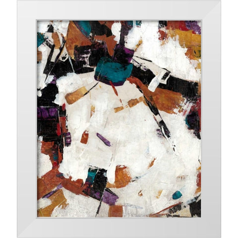 Puzzle III White Modern Wood Framed Art Print by OToole, Tim