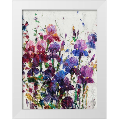 Iris Blooming I White Modern Wood Framed Art Print by OToole, Tim