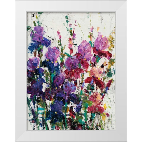 Iris Blooming II White Modern Wood Framed Art Print by OToole, Tim