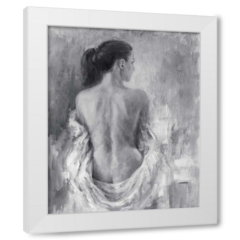 Draped Figure I White Modern Wood Framed Art Print by Harper, Ethan