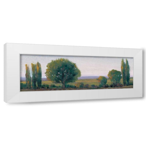 Panoramic Treeline I White Modern Wood Framed Art Print by OToole, Tim