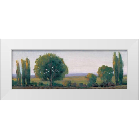 Panoramic Treeline I White Modern Wood Framed Art Print by OToole, Tim