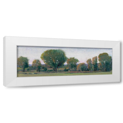 Panoramic Treeline II White Modern Wood Framed Art Print by OToole, Tim