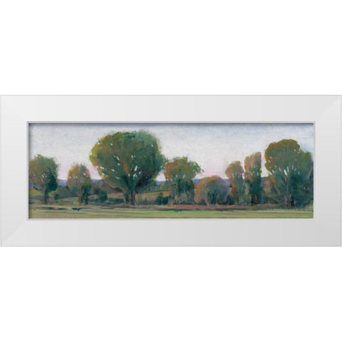 Panoramic Treeline II White Modern Wood Framed Art Print by OToole, Tim