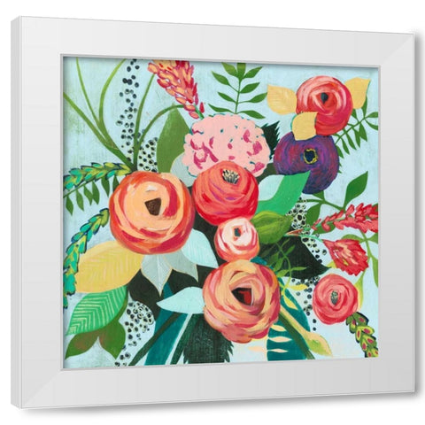 Halcyon Bouquet I White Modern Wood Framed Art Print by Popp, Grace