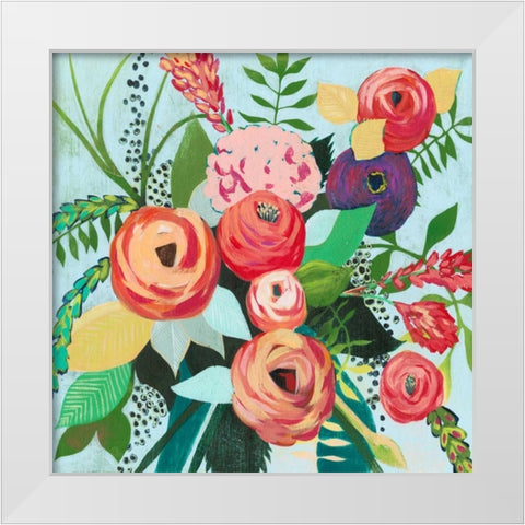 Halcyon Bouquet I White Modern Wood Framed Art Print by Popp, Grace