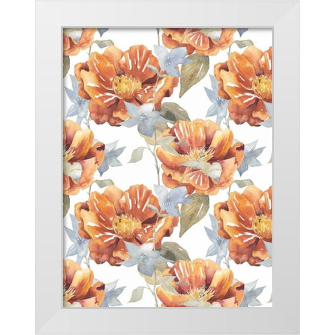 Ebbing Peonies I White Modern Wood Framed Art Print by Popp, Grace