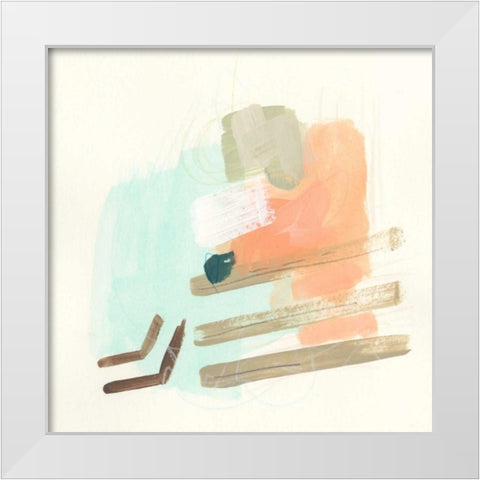Key Note Shuffle I White Modern Wood Framed Art Print by Vess, June Erica