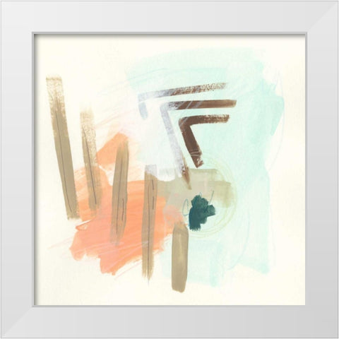 Key Note Shuffle II White Modern Wood Framed Art Print by Vess, June Erica