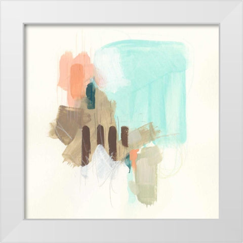 Key Note Shuffle IV White Modern Wood Framed Art Print by Vess, June Erica