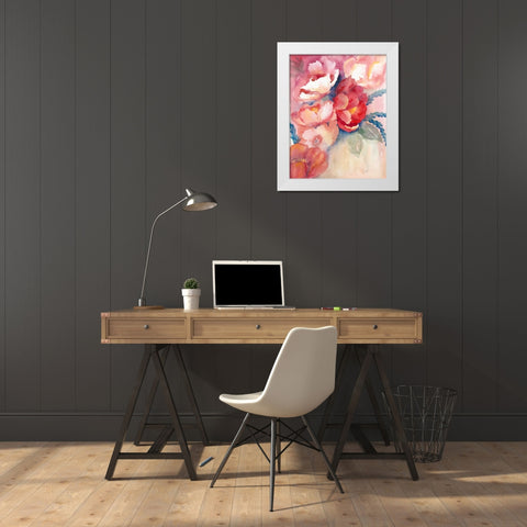 Cerise Tide I White Modern Wood Framed Art Print by Popp, Grace