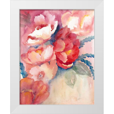 Cerise Tide I White Modern Wood Framed Art Print by Popp, Grace
