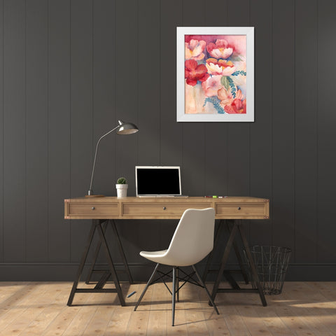 Cerise Tide II White Modern Wood Framed Art Print by Popp, Grace