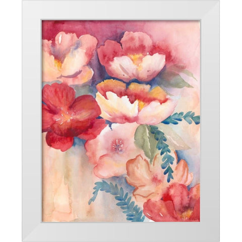 Cerise Tide II White Modern Wood Framed Art Print by Popp, Grace
