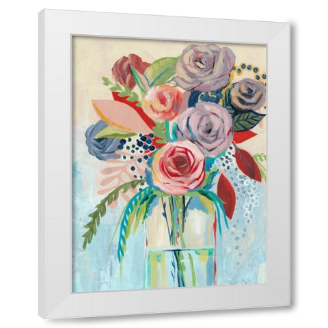 Roseate Posy I White Modern Wood Framed Art Print by Popp, Grace