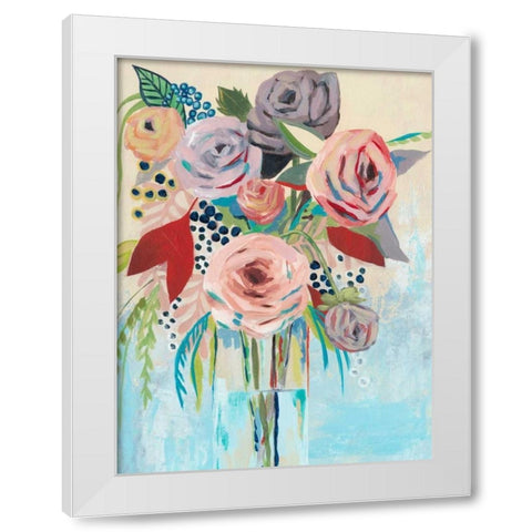 Roseate Posy II White Modern Wood Framed Art Print by Popp, Grace
