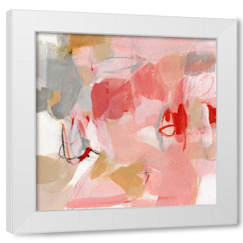 Strawberry Dreams White Modern Wood Framed Art Print by Long, Christina