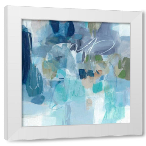 Snowy Kisses White Modern Wood Framed Art Print by Long, Christina