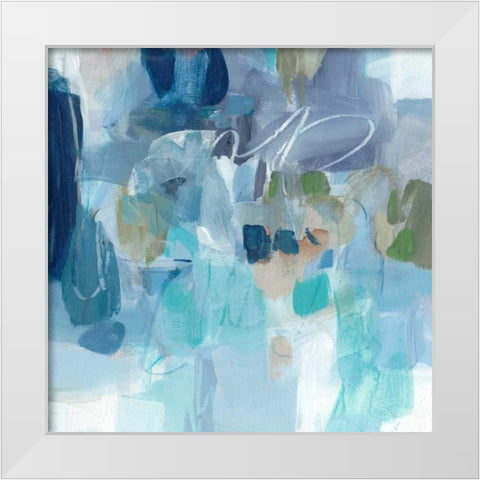 Snowy Kisses White Modern Wood Framed Art Print by Long, Christina