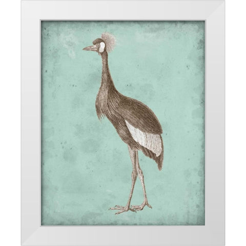 Sepia and Spa Heron II White Modern Wood Framed Art Print by Vision Studio