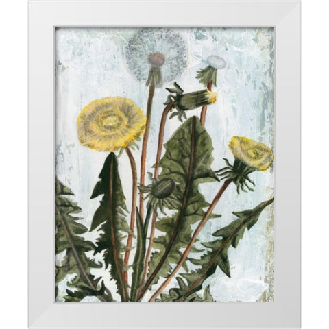 Dandelion Patina II White Modern Wood Framed Art Print by McCavitt, Naomi