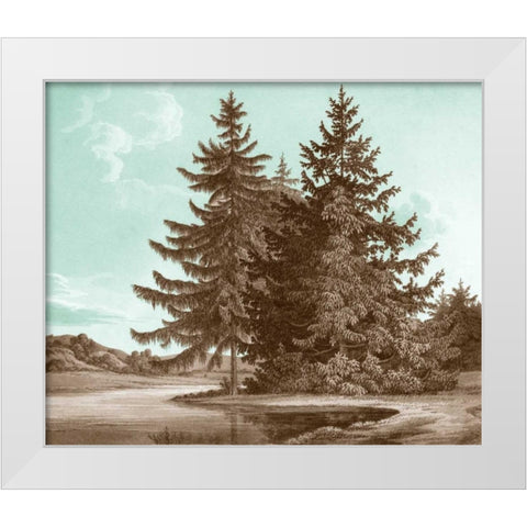 Serene Trees III White Modern Wood Framed Art Print by Kennion, Edward
