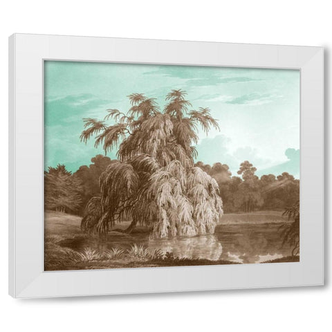 Serene Trees V White Modern Wood Framed Art Print by Kennion, Edward