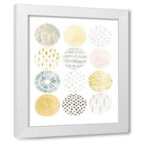 Orbital Patterns I White Modern Wood Framed Art Print by Vess, June Erica