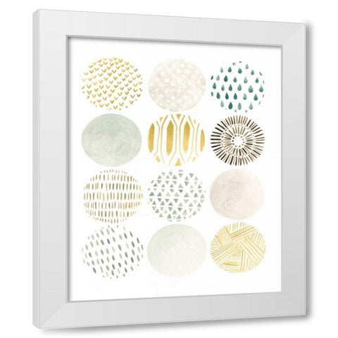 Orbital Patterns II White Modern Wood Framed Art Print by Vess, June Erica