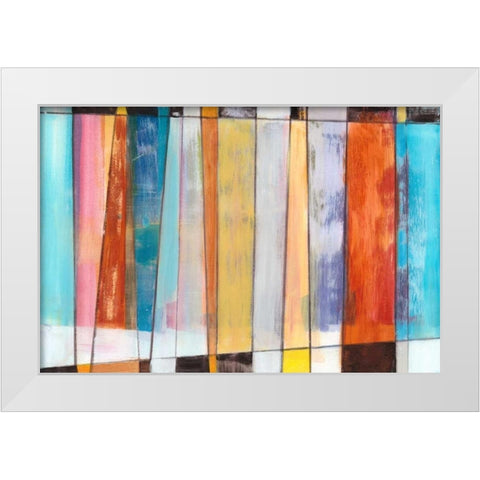 Rhythm and Hues II White Modern Wood Framed Art Print by Fuchs, Jodi