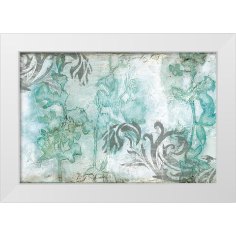 Non-Embellished Flower Spray III White Modern Wood Framed Art Print by Goldberger, Jennifer
