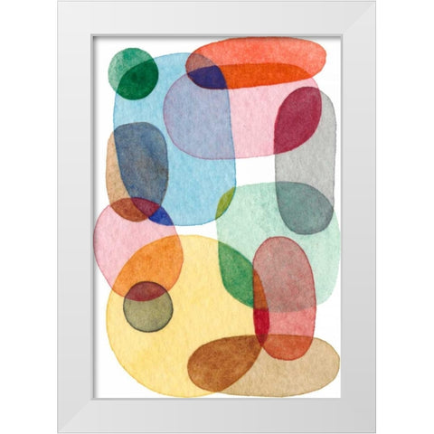 Inked Orbs I White Modern Wood Framed Art Print by Galapon, Nikki