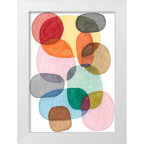 Inked Orbs III White Modern Wood Framed Art Print by Galapon, Nikki