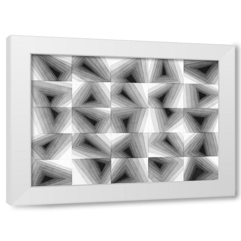 Gradient Grays I White Modern Wood Framed Art Print by Galapon, Nikki