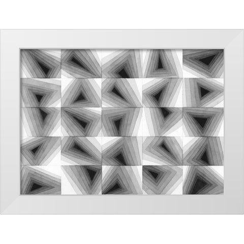 Gradient Grays I White Modern Wood Framed Art Print by Galapon, Nikki
