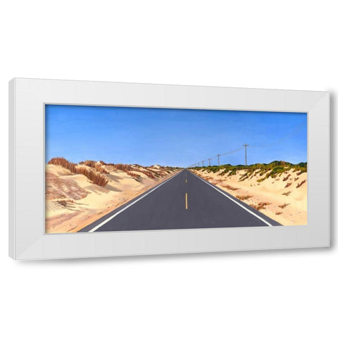 Route 12 White Modern Wood Framed Art Print by Miller, Dianne