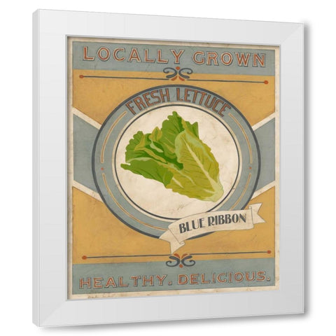 Vintage Produce Sign IV White Modern Wood Framed Art Print by Vess, June Erica