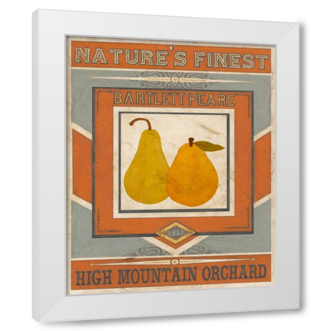 Vintage Produce Sign VII White Modern Wood Framed Art Print by Vess, June Erica