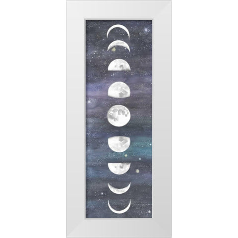 Moon Chart I White Modern Wood Framed Art Print by McCavitt, Naomi