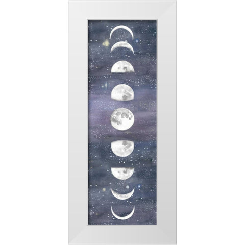Moon Chart II White Modern Wood Framed Art Print by McCavitt, Naomi